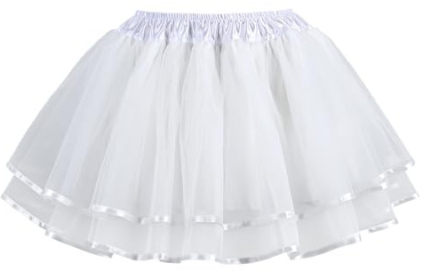 TRIWORKS Karneval Tütü Damen 50er Hohe Taille Unterrock Tüllrock Puffy Elastisch Petticoat Tütü Herren Halloween Kostüm