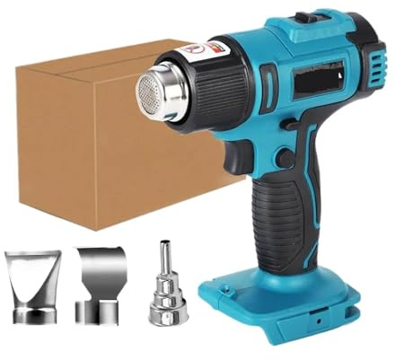 Pistola de calor de 18 V, aire caliente profesional para bricolaje, decapado de pintura, herramienta eléctrica retráctil para batería, calentamiento rápido.