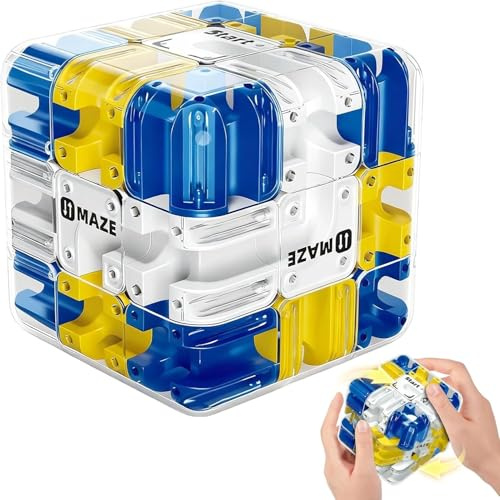 Kettion 3D Labyrinth Würfe,3D Labyrinth Zauberwürfel Puzzles Kugel Spielzeug Interaktives,Praktisches Gehirntrainingsspielzeug Stressabbau Für Klassenzimmer,Schulen,Partys,Familientreffen
