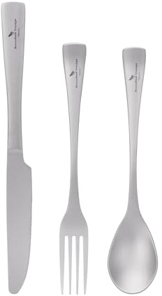 Boundless Voyage Titanium Ultralight Cutlery Set, Long Handle Spoon Knif and Spork, Camping Flatware, Travel Utensils with Bag Ti1055A-I
