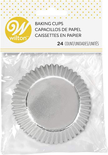 24 pirottini per muffin color argento diametro 5 cm cupe cake