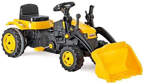 PILSAN Trattore a Pedale Attivo, Go Kart, per Bambini, con Caricatore Frontale, Sedile Regolabile, clacson Che squittisce, dai 3 Anni in su