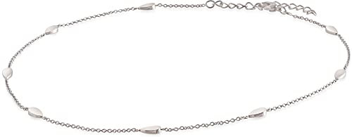 Boccia Halskette aus poliertem Reintitan, in der Farbe: Silber, hautfreundlich, Maße: Länge variabel von 42 bis 47 cm verstellbar, 08026-01