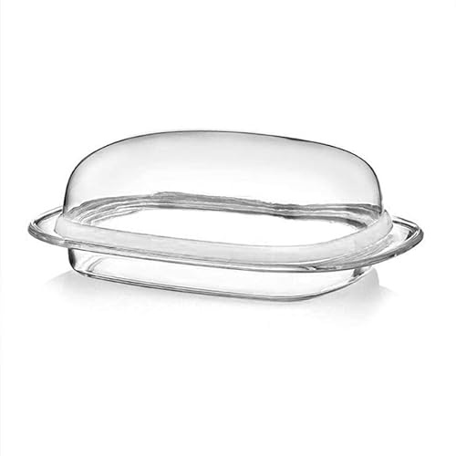 AL-FAHMI Butter Dish Clear Plastic Butter Dish Container Box with Lid Modern & Stylish