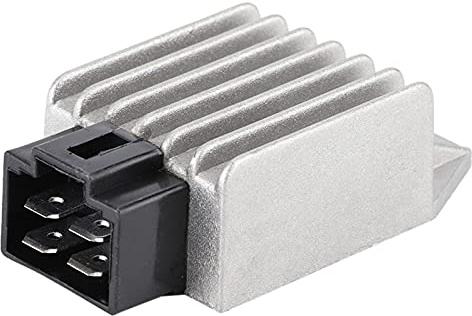 Spannungsregler Gleichrichter für Motorräder, 12V 4-poliger Front-Spannungsstabilisator Geeignet für Roller, Mopeds, ATVs, Gokarts, Buggys mit GY6-Motor bis