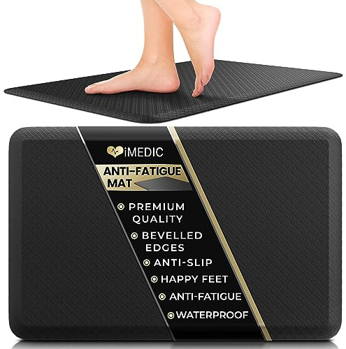 iMedic XXL Anti Fatigue Standing Mat (81x52cm)- Cushioned Foam Floor Mat - Kitchen Mats Non Slip Washable - Adjustable Desk Mat - Standing Mat