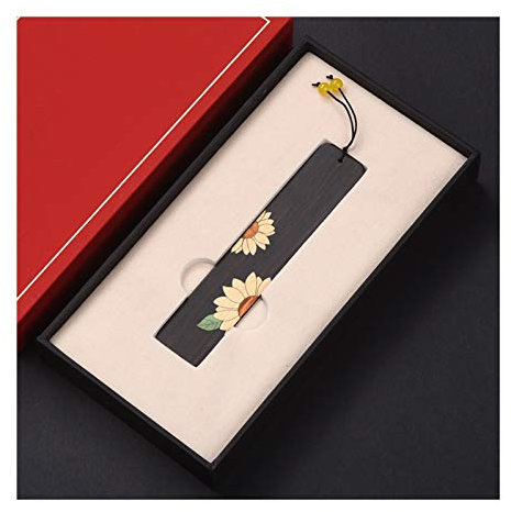 KIZQYN Lesezeichen Handgefertigte Holz-Lesezeichen, Vintage-Style Sunflower Lesezeichen, ist EIN einzigartiges Geschenk for Lehrer, Studenten, Männer und Frauen. Buch Markierungen (Color : B)