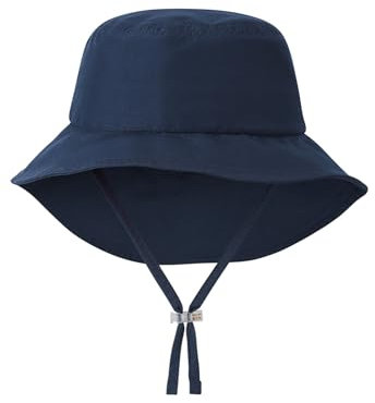 Reima Rantsu UV Sonnenhut Kinder - Breite Krempe, Schnellverschluss, Sommerhut für Kinder, Jungen und Mädchen, leichtes, atmungsaktives Polyester, maschinenwaschbar, Navy, 54