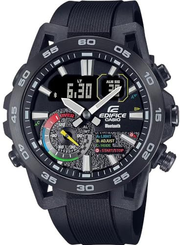 Casio Men Analogue-Digital Quartz Watch with Plastic Strap ECB-40MP-1AEF
