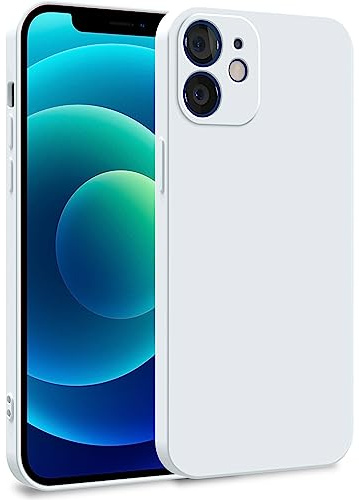 MyGadget TPU Case for iPhone 12 Mini - Cover Dual Layer with Camera Protection | Inner Lining - Soft Touch Rubber & Anti-Scratch Shell White
