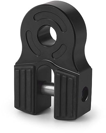 Winch Shackle, Flat Towing Hook Mount with Iron Pin & Rubber Guard -30,000 LB Capacity Mount Assembly Universal Fit For ATV UTV SUV Pickup Trucks (Black)