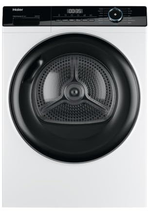 Haier I-Pro Serie 3 - Secadora de 9 kg con bomba de calor, instalación libre, clase A++, arranque programable, con sistema de filtrado 3 en 1, 59,5 x 66,5 x 84,5 cm, color blanco - HD90-A2939-IT