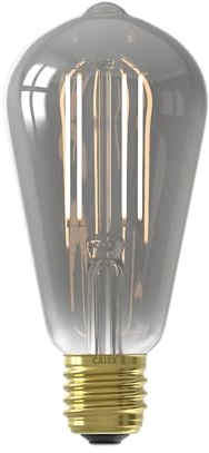 CALEX Smart LED Lampe, E27, ST64, Titanium Filament, warmweißes Licht, dimmbar, WLAN App- & Sprachsteuerung