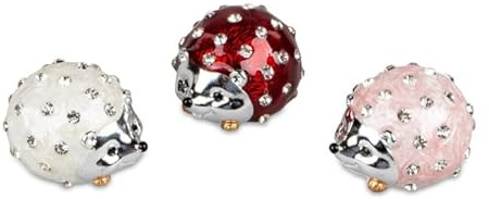 formano Deko Igel Pearl 1 Figur von 3 Figuren ca. 6cm aus Kunststein mit Glitzersteinchen