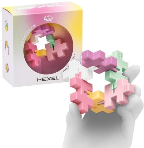 Plus-Plus Hexel Flex Bausteine, pink
