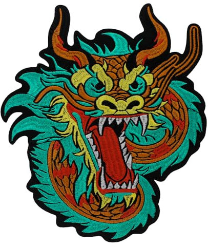 Drachen-Aufnäher, bestickt, zum Aufbügeln