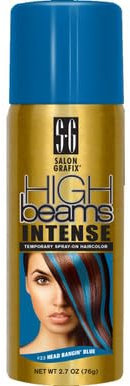 High Beams Intense Temporary Spray-On Hair Color (76g) Colour: 23 Head Banginâ€™ Blue