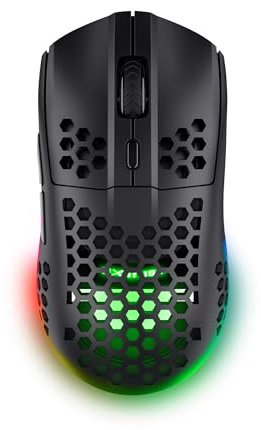 Trust Gaming GXT 929 Helox Wireless Gaming Mouse, Superlight Wireless Mouse 75g, 80h Battery Life, 2.4 GHz Micro-USB Receiver, Adjustable DPI (800-4800) for Gaming PC Gaming Laptop - Black