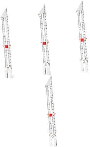 DIYEAH 4 Stück Nähkantenlineal Strick-quiltlineal Nähhandwerk Lineal Patchwork-lineal Herstellender Herrscher Lineal Quilter Lineal Stoff Schneidelineal Gleitlehre Aluminium