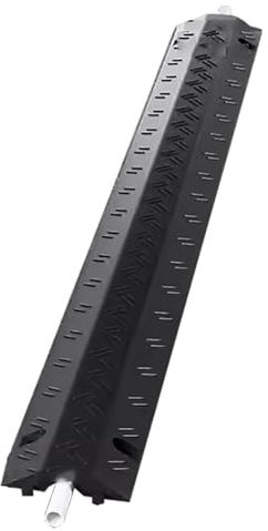 Yqyc Pasacables de Suelo, Rampas Protectoras de Cables de 1 Canal, Capacidad de Carga de 1000 Kg, para Ocultar Cables, Mangueras y Tuberías en Entradas de Vehículos e Interiores(Black)
