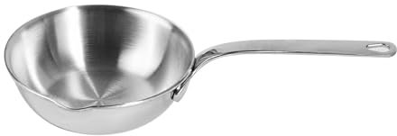 IMEEA 4.7inch/12cm Mini Egg Pan Omelet Pan Sauce Pan Mini Frying Pan SUS304 Stainless Steel Butter Warmer with Spout Portable Camping Cooking Pan