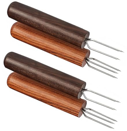 FRCOLOR 4piezas Tenedor De Moxa De Madera Resistente Altas Temperaturas Unidades Perfectos Para De Moxibustión