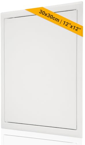 Proxinova Revisionstür 300 x 300 mm, Tür mit Drucköffnung für Wand im Freien, strapazierfähig, Inspektionstür aus Metall zur Wartung von Wasserzähler, Gas, Stromzähler