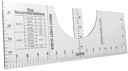 SEWACC T-shirt Ausrichtungslineal Acryl Transparent Schneiderzubehör Für Präzises Platzieren Mittelpositionierung Für Selbstgemacht Nähen Und Heißpressen