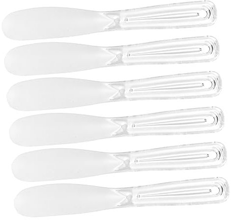 LRXIYODE 6piezas Espátulas Cosméticas Transparentes Para Aplicar Mascarillas y Cremas Faciales Cucharas De Silicona Reutilizables Para Mezclar y Dosificar Productos De Cuidado Piel