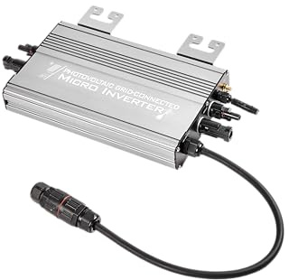 Micro Grid-Tie Wechselrichter mit Batteriespeicher, Mehrere Anschlussmodi, App-Steuerung, 20V-60V PV-Eingang, 36V/48V Batterie, 180-265V AC Ausgang (UDM-GS) (1250, Watt)