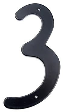 1 pz Nero 101mm Esterno Numero Civico 4 Pollice In Lega di Alluminio Appartamento Numeri Porta Casella Posta Indirizzo Segno 0-9(3)