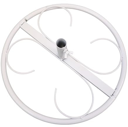Base pour Support de Fleurs Socle Rond Fer pour Mariage Décoration Arrangement Florale Stable Adapté pour Fête Salle de Réception Évèneme, Blanc