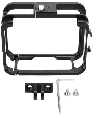 Omquot Action Camera Cage Skyddsram i Aluminiumlegering för Sportskytte med Kallskoport