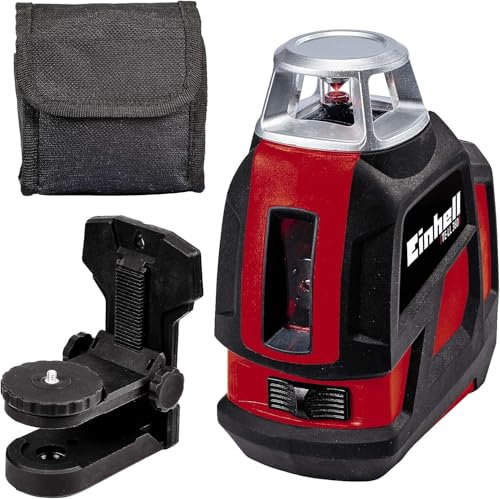 Einhell 360° Laser TE-LL 360 (Laserkreuz, horizontal/vertikale u. horizontale 360°-Laserlinie, selbstnivellierend, inkl. Wandhalterung, Tasche)