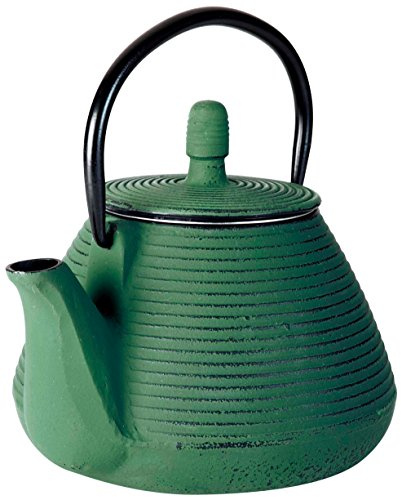LACOR 68662 Teekanne Eisen Geschmolzen 0,8 L, Gusseisen, grün, 17 x 14 x 14 cm | Langlebiges Profi-Utensil; entwickelt für optimale Leistung und schnelle, unkomplizierte Reinigung in der Spülmaschine