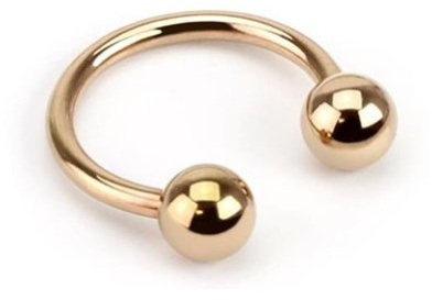 Paula & Fritz® Horseshoe Hufeisen Circular Stab-Piercing Barbell-hantel Edelstahl Chirurgenstahl 316L rosé-Gold Augenbraue Lippe ALLE Größen