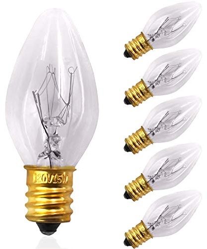 Betus [Original Replacement Long Lasting 15 Watt Dimmable E12 Socket Incandescent Candelabra Salt Lamp Bulb - Value Pack of 6(Warm Light)