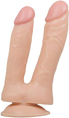 Grand Double Dildo - Double TêTe Gode RéAliste PéNis Pour Femme Sex Toy Grand - Pour G-Spot Et Stimulation Anale - Flexible Et PéNis Avec Veines ImperméAble-Chair