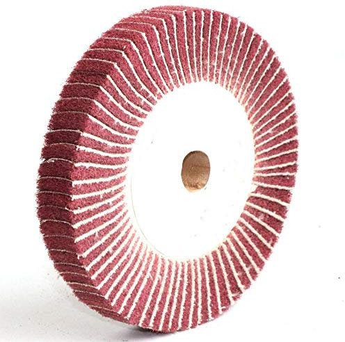 1Pc tampon à récurer non tissé 4/5/6/8/10/12 meule à rabat vadrouille roue de polissage disque en fibre de Nylon 20mm alésage 1 épaisseur, grain 240,100