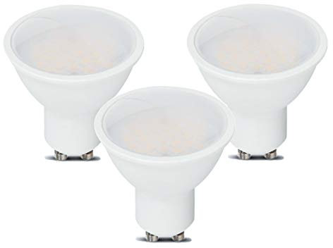 LEDLUX bombillas LED GU10, 10 W, 1000 lúmenes, difusor mate, ángulo de 110 grados, garantía de 5 años (3 PIEZAS, 6400K)