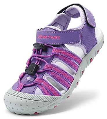 DREAM PAIRS Sandalias Deportivas Unisex | Empeine ventilado, plantilla acolchada, EVA secado rápido, cordones elásticos, doble tira ajustable y suela antideslizante.