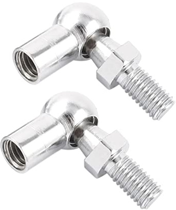 Kozelo 2 Stück Winkel Kugel Gelenk - [M8x1.25 Rechts Innengewinde Gewinde M8x1.25 Rechts Außengewinde] Gas Feder Winkel Verbindung Fitting für Kraftfahrzeuge Scharnier Tür Schrank