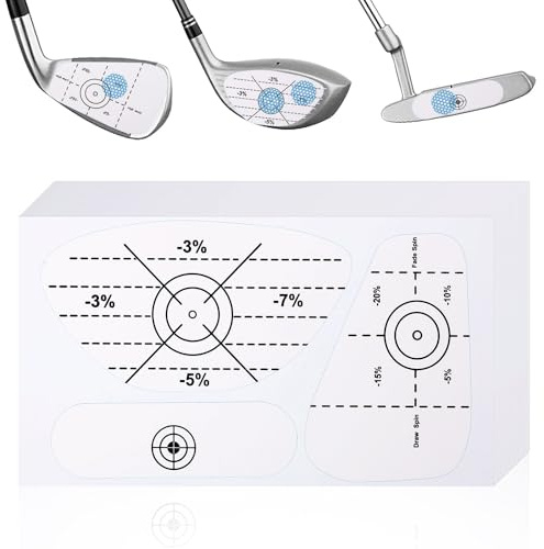 300stk Golf Impact Aufkleber, Golfschläger-Etiketten Selbstlernende Sweet-Spot- und Konsistenzanalyse Golfschlägerschlagaufkleber für Übungsschwung-Trainingshilfen Hölzer Eisen Putter