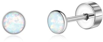Titan Ohrringe Hypoallergen G23 Titan Ohrstecker mit Schraubverschluss | 20G Kleine Titan Ohrstecker für Damen Herren Mädchen, Ohrstecker für Ohrläppchen und Knorpelpiercings