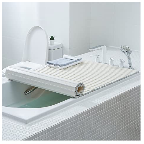 Badewannenablage, staubdicht, faltbar, Badewannenabdeckung, Badewannen-Isolierabdeckung, Badewannenablage, Badewannendeckel, Badewannenablage, Badebretter, Isolierbrett, Breite 70/80/90 cm, Dicke