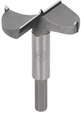 Drado Corte Agujero en Carpintería para Madera, Professionnal Broca Forstner, Madera Hole Saw Taladro(madera, Ø 60 mm, longitud 84 accesorios para taladros)