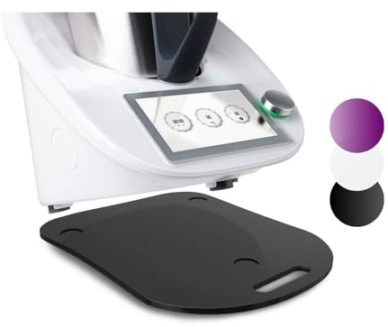 Gleitbrett für Thermomix TM6 & TM5 – Premium Acryl – Gleiter für Küchenmaschine – Müheloses Verschieben & Schutz für Geräte – Passgenau & Elegant – Schwarz Hochglanz