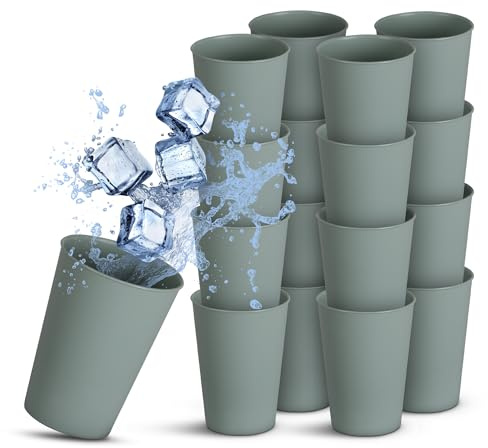 Pro Home (16er Pack Kunststoffbecher wiederverwendbar - BPA Frei - Spülmaschinenfest - (0,2L) Bruchfester PP - Partybecher Mehrweg, Camping Geburtstag