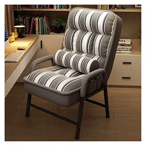 Samt-Sessel für Wohnzimmer, bequemer Liegestuhl mit 6-Gang-Rückenlehnenverstellung, Lesesessel für Schlafzimmer, Stoff, faules Sofa, Stuhl (Grau 1)