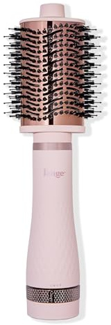 L'ANGE HAIR Multi-Volume Series Blow Dryer Brush | Interchangeable Hair Dryer Brush with Ionic Titanium Barrel for Smooth, Voluminous Styling | Blush - Oval 75mm